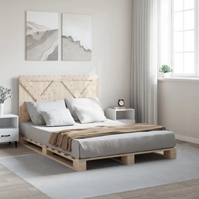 Giroletto con testiera 160x200 cm in legno massello di pino