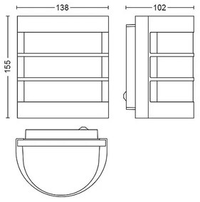 Philips 17479/93/PN - Applique da esterno 1xE27/60W/230V IP44 antracite