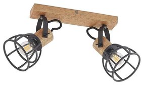 Lindby - Flintos 2 Plafoniera Wood/Black Lindby