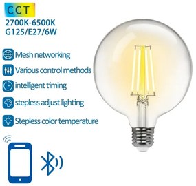 Lampadina LED FILAMENT G125 E27/6W/230V 2700-6500K - Aigostar