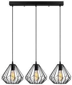 Lampadario su filo DIAMOND 3xE27/100W/230V