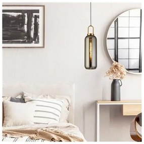 Searchlight 46641-1SM - Lampadario a sospensione con filo PIPETTE 1xE27/60W/230V lesklá