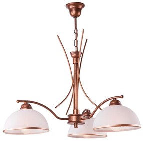 Lampadario a sospensione con catena PATRYCJA 3xE27/60W/230V