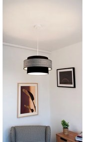 Lampadario a sospensione con filo GRACE 1xE27/60W/230V diametro 40 cm nero/grigio