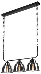 Lampadario a sospensione con catena MARIO 3xE27/60W/230V cromo