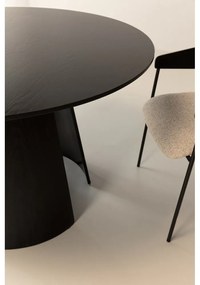 Tavolo da pranzo rotondo con piano nero ø 120 cm Zuri – MOME