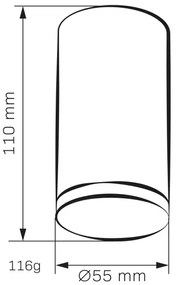 Luce Spot da bagno TURYN 1xGU10/10W/230V IP44 nero