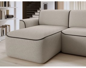 Divano angolare beige (con penisola a sinistra/con chaise lounge) e rivestimento in bouclé Ume – ELTAP