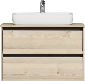 Piano per lavabo di colore naturale con effetto pino Quickset 393 – Pelipal