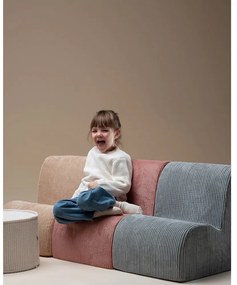 Poltrona per bambini rosa con rivestimento in velluto a coste Cloud – Wigiwama