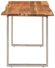 Tavolo da Pranzo 140x70x76 cm Legno Massello di Acacia