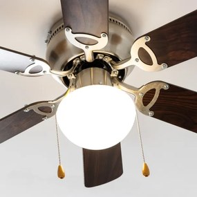 ZEVENTI - Ventilatore da soffitto GALDANA 1xE27/60W/230V marrone/beige