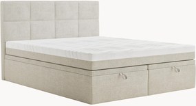Letto boxspring in ciniglia fatto a mano con contenitore Umage, H3