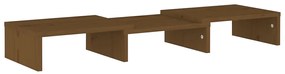 Supporto per monitor miele 60x24x10,5 cm legno massello di pino