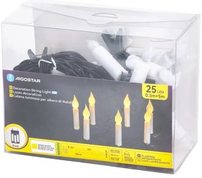 Aigostar - Catena luminosa natalizia LED 25xLED/3xAA 5m, bianco caldo