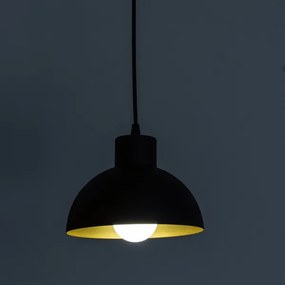 Lampadario a sospensione VESPER 1xE27/15W/230 Ø 18 cm nero/oro