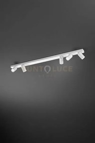 Plafoniera in alluminio colore bianco oddy 5 luci attacco gu10 orie...