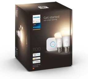 Set base Philips Hue WHITE 2xE27/9,5W 2700K + dispositivo di interconnessione
