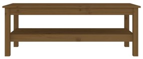 Tavolino da salotto miele 110x50x40 cm legno massello di pino
