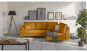 Divano angolare (angolo destro) in colore senape Ariella - Ropez