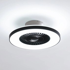 Lindby Smart LED ventilatore da soffitto Paavo, nero, silenzioso,Tuya