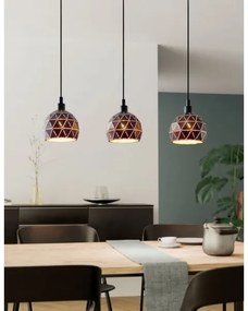 Eglo 97846 - Lampadario a sospensione con filo ROCCAFORTE 3xE14/40W/230V