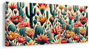 Quadro su tela – Fiori e cactus nel deserto