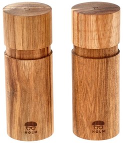 Set macina pepe e sale di colore naturale in legno 2 pz – Holm