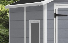 Casetta da Giardino Porta Attrezzi 185,8x236,8x227 cmin Resina Effetto Legno Keter Manor 6x8 Grigia...