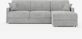 Tommy Divano Letto con penisola contenitore - design minimal e sfoderabile in tessuto smacchiabile simil cotone T33