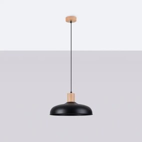 Sollux SL.1324 - Lampadario a sospensione con filo INDY 1xE27/15W/230V diametro 38 cm nero