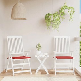 Cuscini Per Sedia 2 Pz Rossi 50x50x3 Cm İn Tessuto Oxford /