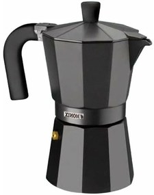 Caffettiera Italiana Monix Braisogona_M640006 Nero Alluminio 6 Tazze