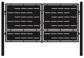 Cancello manuale Privacy in ferro, apertura centrale, L 358.5 x H 180 cm, di colore nero