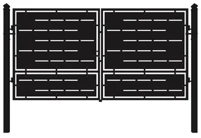 Cancello manuale Privacy in ferro, apertura centrale, L 358.5 x H 180 cm, di colore nero