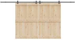 Kit Di Binari Per Porte Scorrevoli 427 Cm Acciaio Nero /