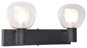 Applique da bagno POLA 2xG9/5W/230V IP44 nero/trasparente