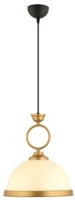 Lampadario a sospensione su cavo MONZA 1xE27/40W/230V diametro 26 cm crema/bronzo