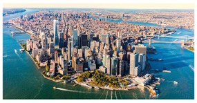 Stampa su tela Vista su Manhattan, multicolore 140 x 70 cm