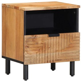 Comodino 40x33x46 Cm İn Legno Massello Di Acacia /