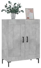 Credenza grigio cemento 69,5x34x90 cm in legno multistrato