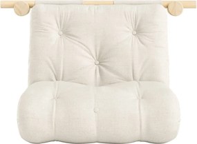 Poltrona di colore naturale allungabile con rivestimento in lino Hooked – Karup Design