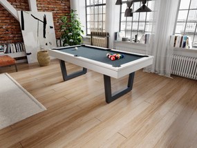 Tavolo trasformabile Biliardo e Ping pong L213,4 x P111,8 x H78,5 cm  Bianco e Nero  - MELIAN
