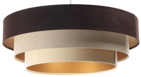 Lampadario su filo TRINITI 1xE27/60W/230V marrone/beige/oro