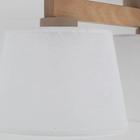 Brilagi - Lampadario da soffitto a montaggio superficiale LATTE SABIA 3xE27/15W/230V pino/bianco