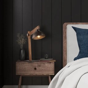 Lampada da tavolo OSLO 1xE27/15W/230V noce/marrone