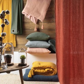 Biancheria da letto in mussola verde chiaro per letto matrimoniale 240x260 cm Angelia - douceur d'intérieur