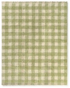 Tappeto per bambini verde in cotone lavabile/tessuto a mano 90x120 cm Vichy – Lorena Canals