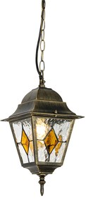 Lampada a sospensione da esterno vintage oro antico - Antigua