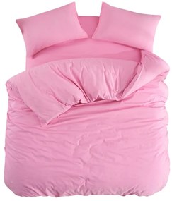 Set copripiumino e federa rosa per letto singolo o esteso con lenzuolo incluso/3 pezzi 160x220 cm Classic – Mila Home